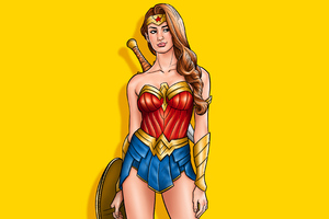 Wonder Woman Bright Art 4k (2560x1080) Resolution Wallpaper
