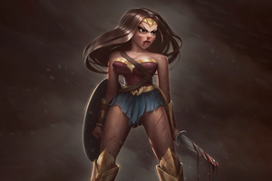 Wonder Woman Character Digital Art Wallpaper