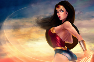 Wonder Woman Cutest (1366x768) Resolution Wallpaper