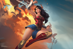 Wonder Woman Defender Of Justice (1400x1050) Resolution Wallpaper