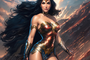 Wonder Woman Digital Interpretation Wallpaper