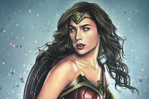 Wonder Woman Drawing Art (2560x1080) Resolution Wallpaper