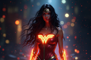 Wonder Woman Fearless Look (2932x2932) Resolution Wallpaper