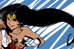 Wonder Woman Illustrator 4k (2560x1024) Resolution Wallpaper