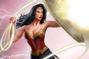 Wonder Woman In Action (1280x1024) Resolution Wallpaper