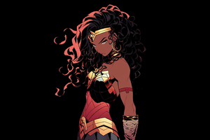 Wonder Woman In The Dark Minimal 5k Wallpaper