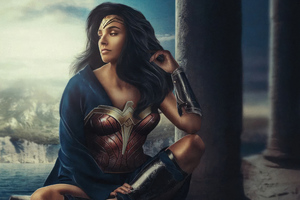 Wonder Woman In Themyscira 4k (2048x1152) Resolution Wallpaper