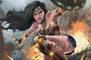 Wonder Woman In War Concept Fanart 4k