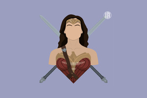 Wonder Woman Minimalism 8k Wallpaper
