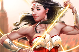 Wonder Woman Muscular (1920x1080) Resolution Wallpaper