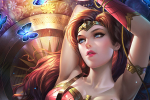 Wonder Woman New Cute Art (2560x1024) Resolution Wallpaper