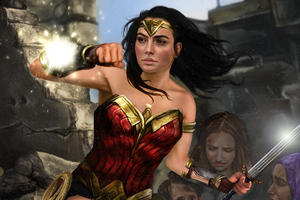 Wonder Woman Paint Art 5k (2560x1024) Resolution Wallpaper