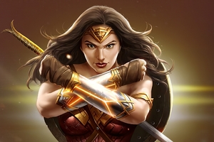 Wonder Woman Ready (1600x900) Resolution Wallpaper
