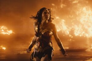 Wonder Woman Surronded By Fire