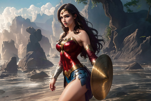 Wonder Woman Uniting Strength And Innovation (5120x2880) Resolution Wallpaper