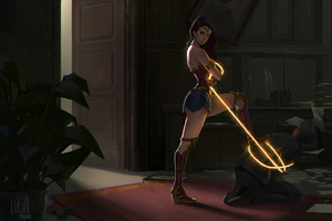 Wonder Woman Warrior Artwork HD