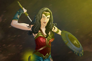 Wonderwoman 4k Artwork (2560x1024) Resolution Wallpaper