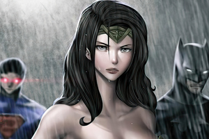 Wonderwoman Superman Batman Trinity Justice League 4k