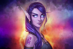 World Of Warcraft Fantasy Girl Art 4k (1600x900) Resolution Wallpaper