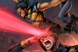 X Men Cyclops Wolverine Comic Artwork