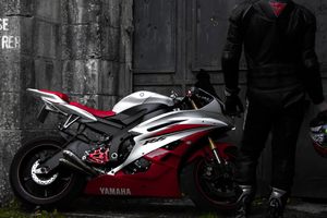 Yamaha R6 Rider (1280x1024) Resolution Wallpaper