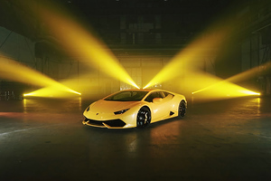Yellow Lamborghini Huracan (5120x2880) Resolution Wallpaper