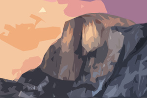 Yosemite Low Poly (1280x720) Resolution Wallpaper