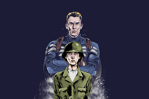 Young And Old Steve Rogers Artwork
