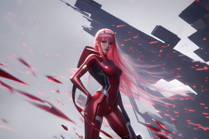 Zero Two Darling Cyber Warrior (3840x2400) Resolution Wallpaper