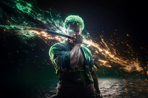 Zoro Roronoa From One Piece 5k (2932x2932) Resolution Wallpaper