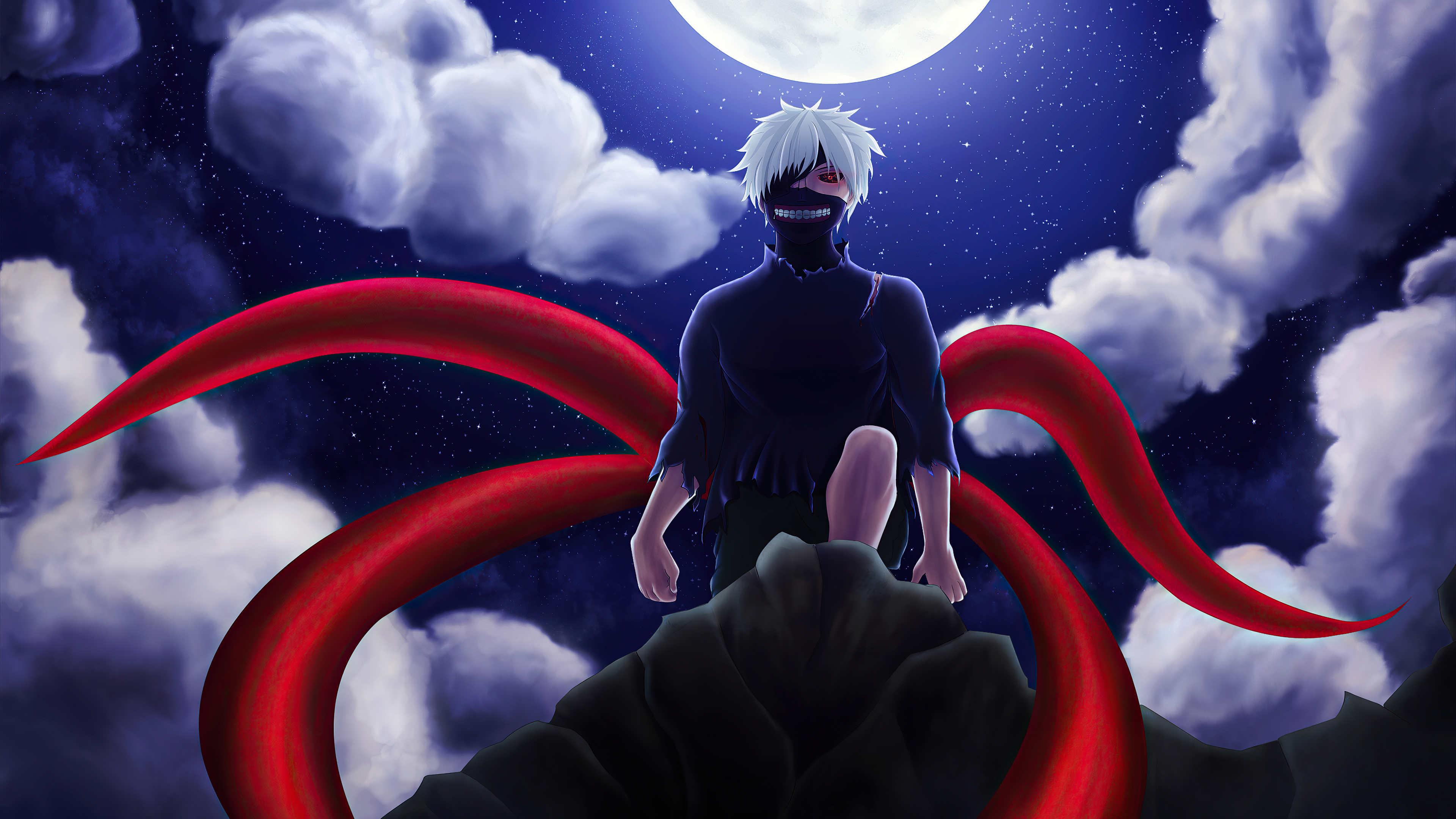 Tokyo Ghoul Night Moon 4k Hd Anime 4k Wallpapers Images Backgrounds Photos And Pictures