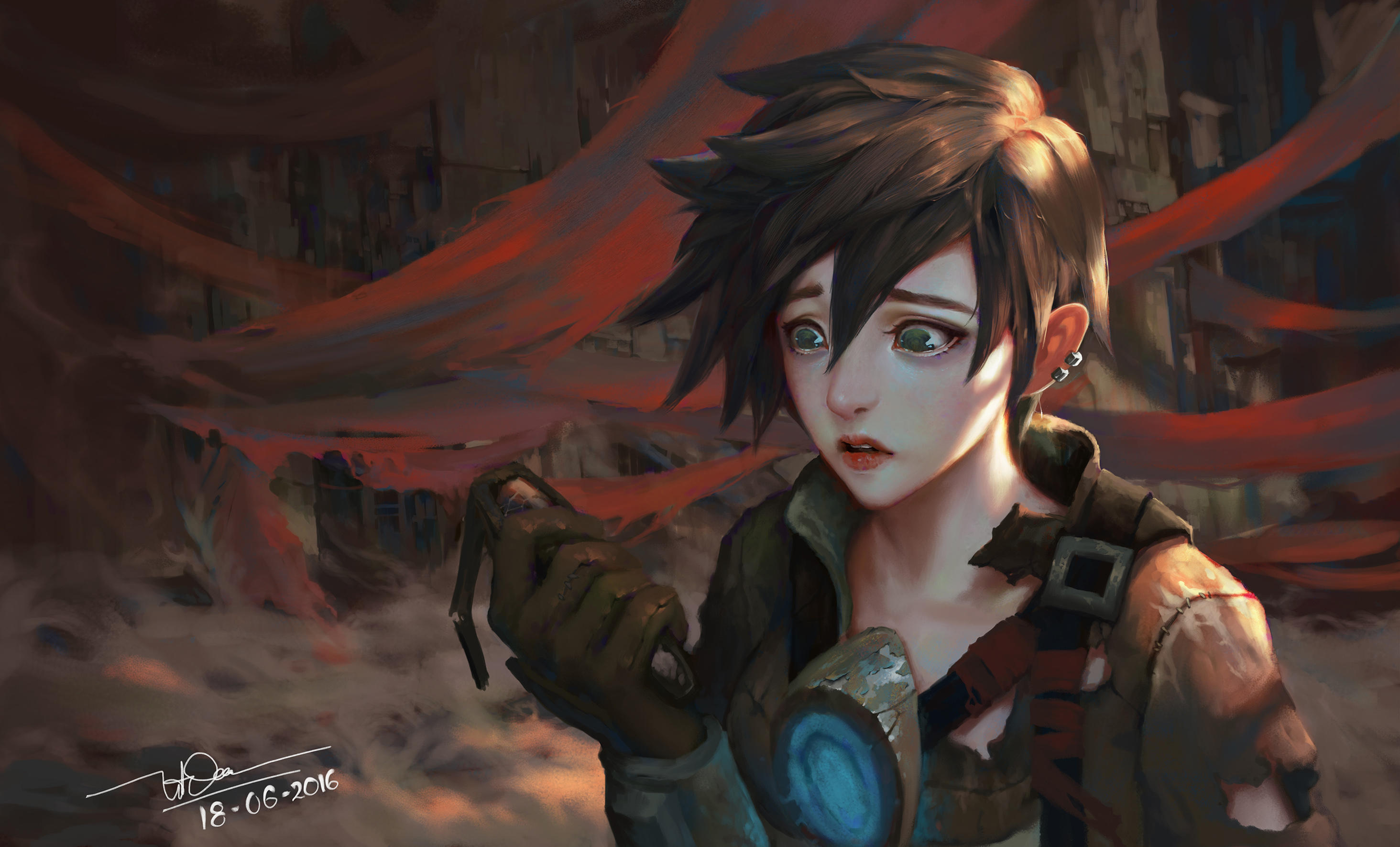 Tracer Overwatch, tracer-overwatch, overwatch, games, artwork, HD wallpaper