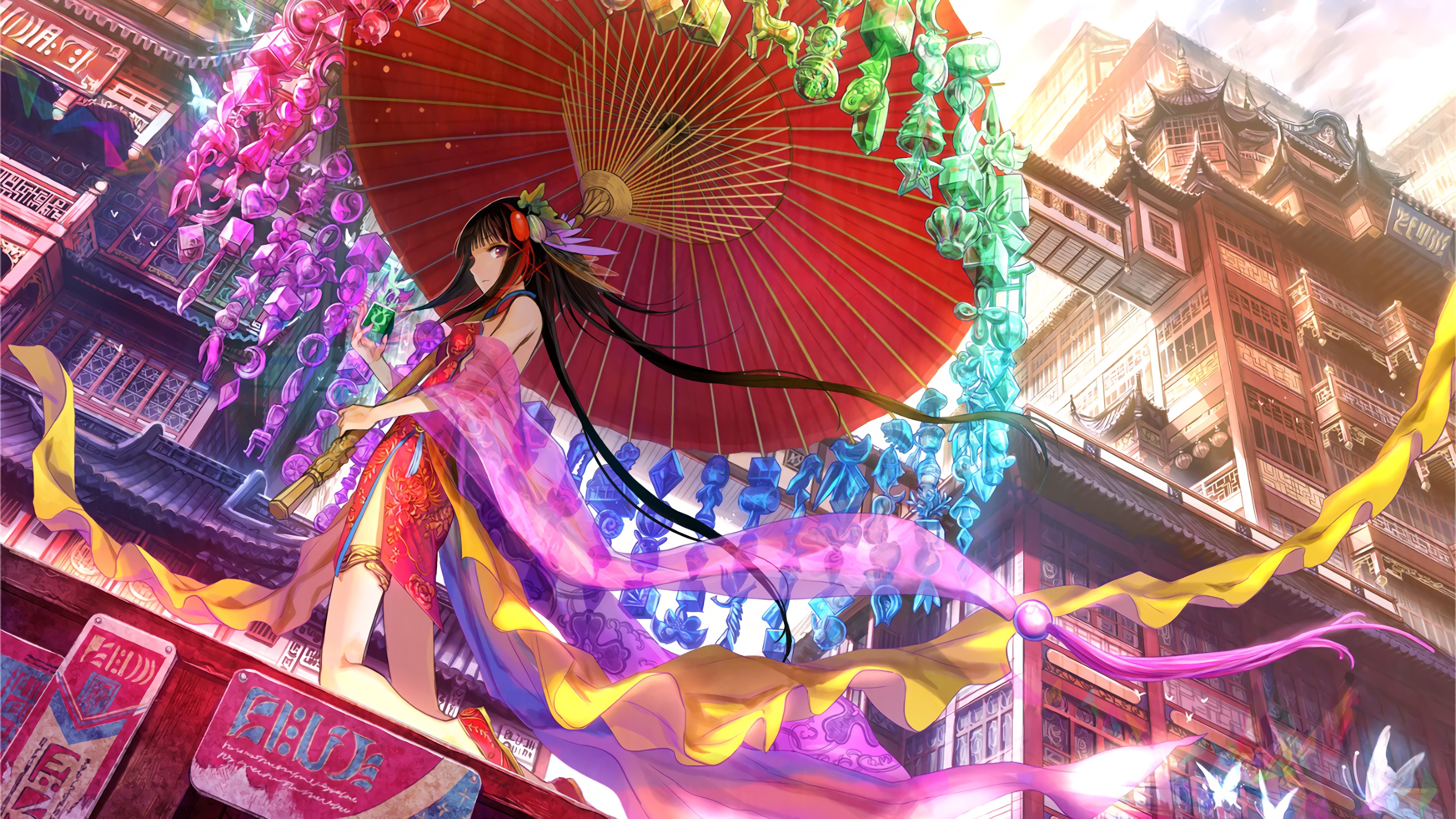 Traditional Dress Girl Anime, HD Anime, 4k Wallpapers, Images