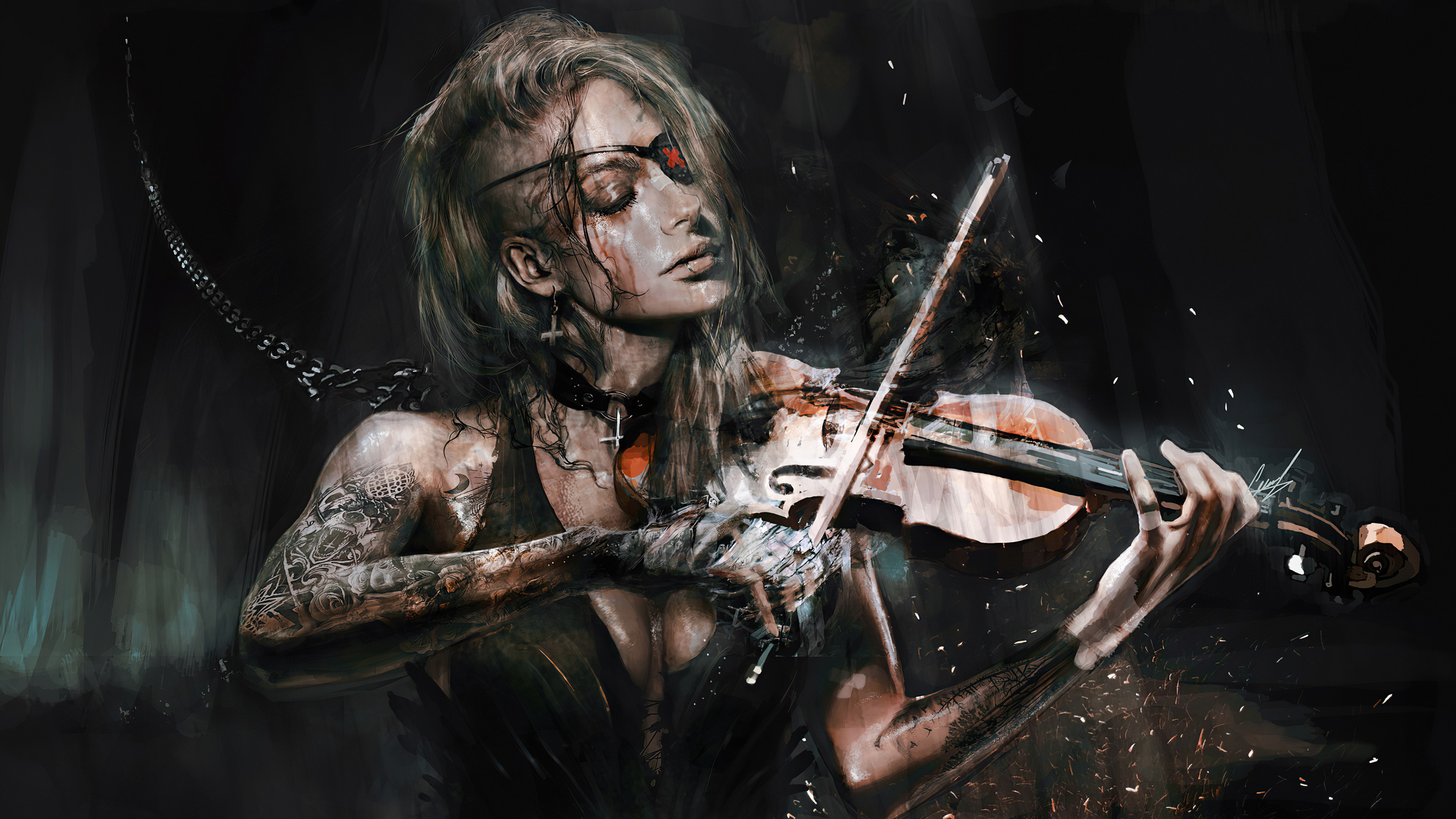 Violinist Of The Deep 4k, HD Artist, 4k Wallpapers, Images, Backgrounds,  Photos and Pictures