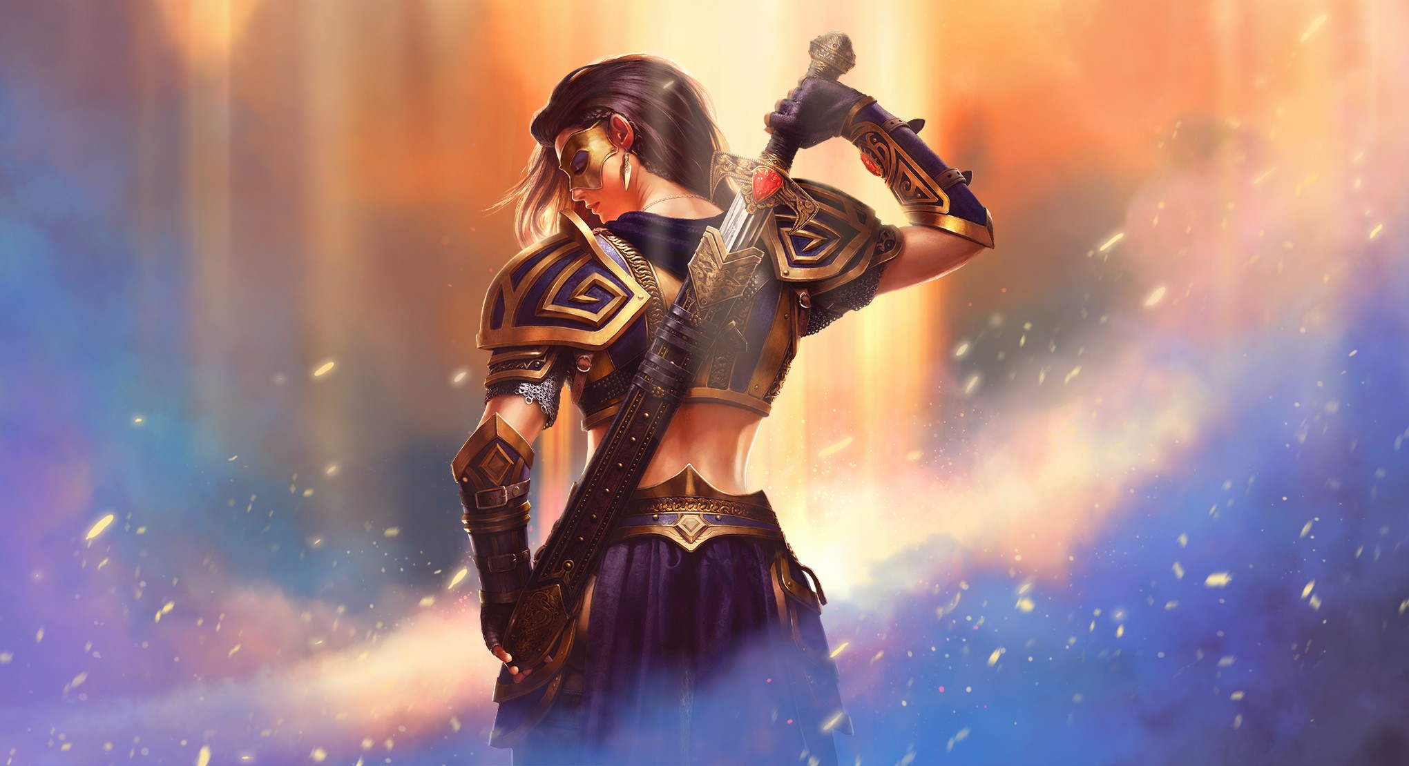 1375499 girl, warrior, fantasy, art, 4k - Rare Gallery HD Wallpapers