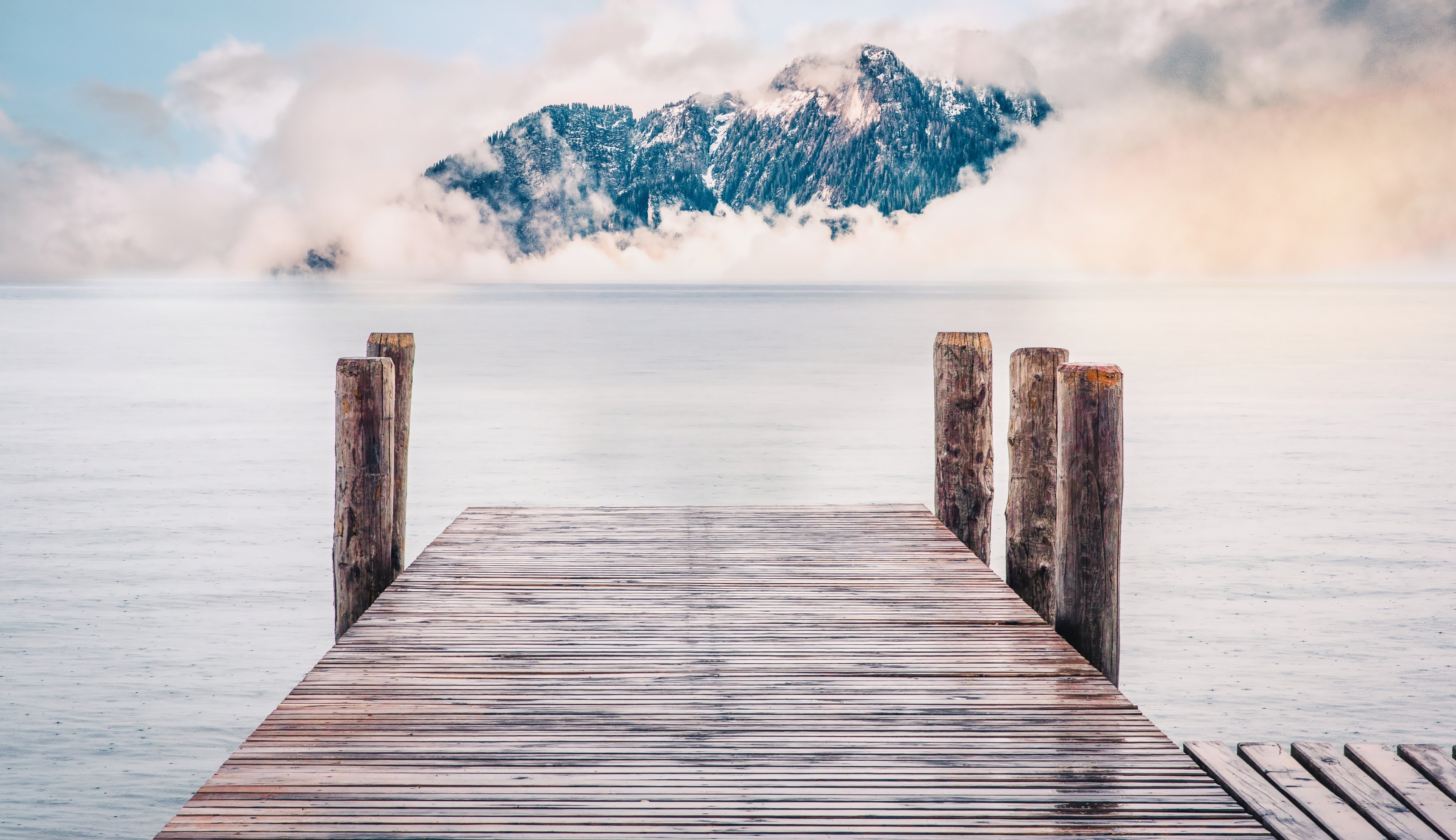 Wooden Deck On Mountain Lake, HD wallpaper | Peakpx