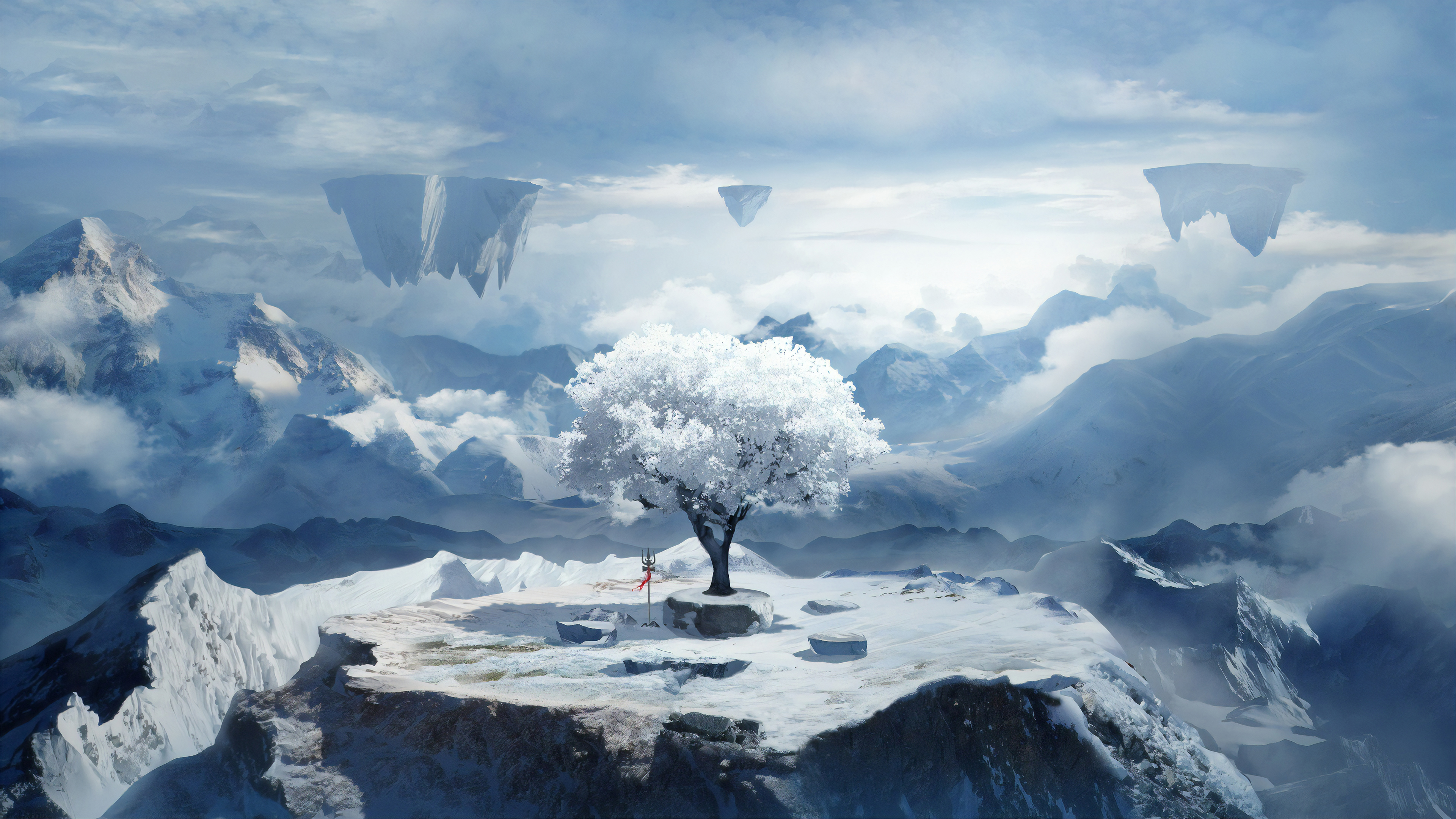 Wallpaper 4k Cold Snow Trees 4k Wallpaper