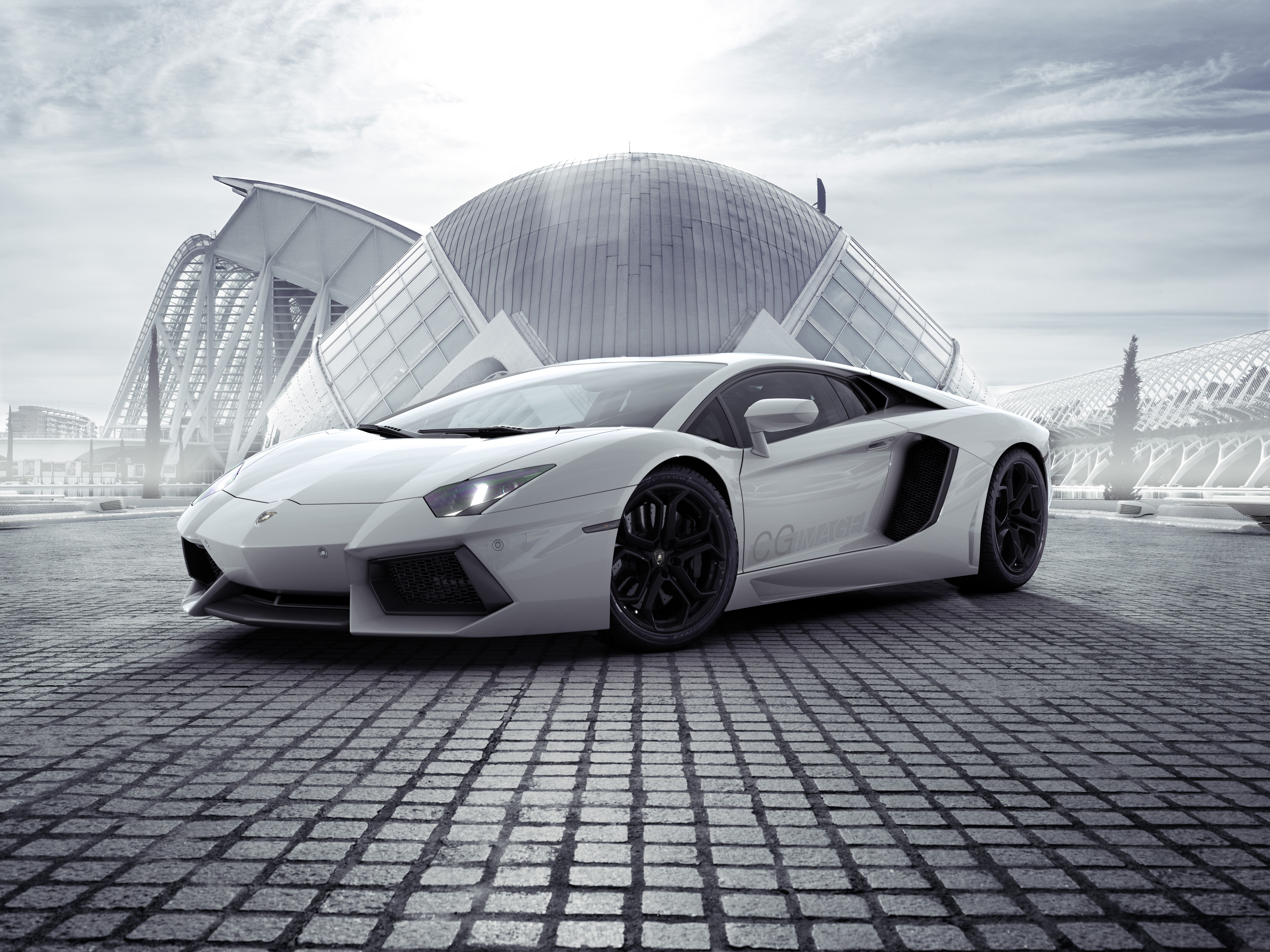 White Lamborghini Aventador New, HD Cars, 4k Wallpapers, Images