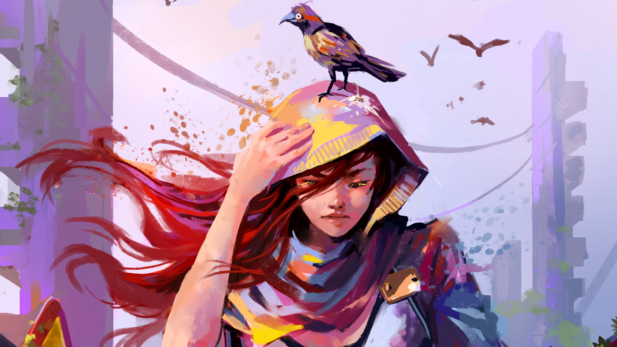 Woman Colorful Bird Digital Painting, HD Artist, 4k Wallpapers, Images,  Backgrounds, Photos and Pictures
