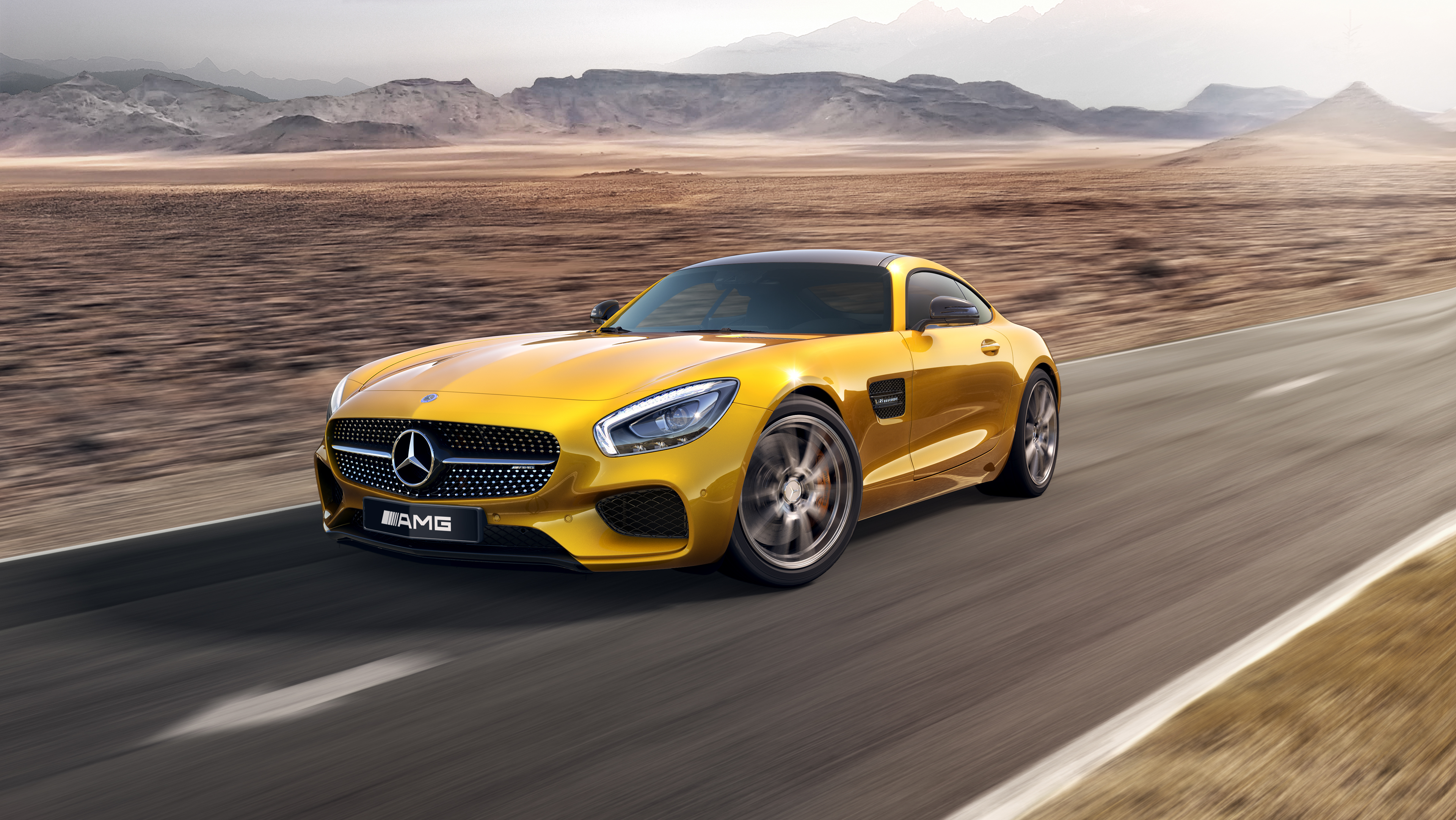 Yellow Mercedes Benz Amg GT 4k Wallpaper,HD Cars Wallpapers,4k