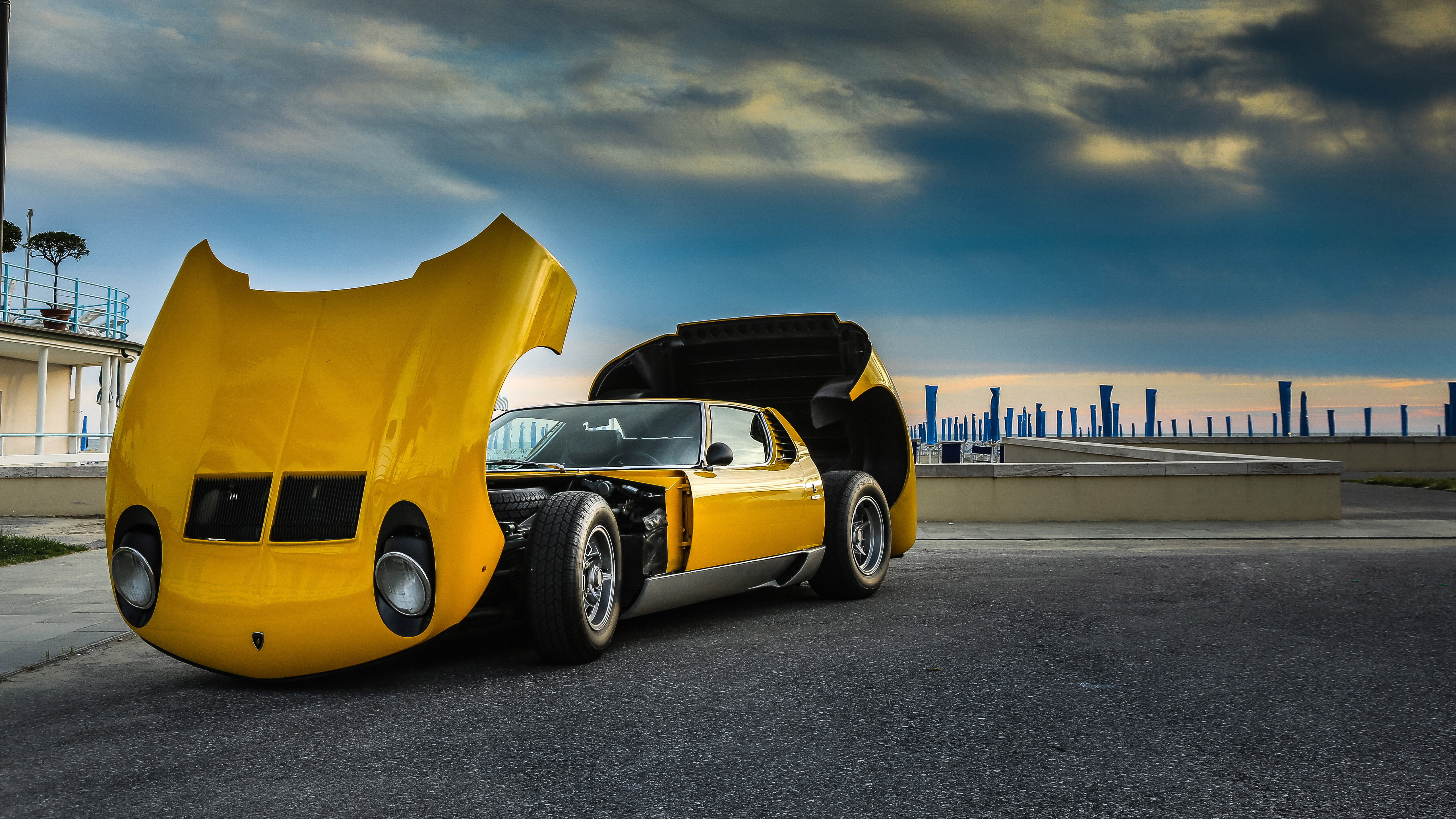 Yellow Sport Car Front Bonnet, HD Cars, 4k Wallpapers, Images