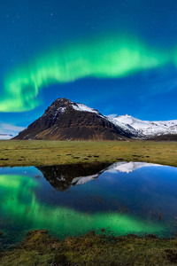  Aurora Borealis Light Mountain Nature Reflection