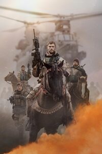 12 Strong Chris Hemsworth 2018 Movie (1440x2960) Resolution Wallpaper