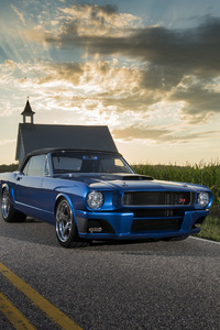 1965 Ringbrothers Ford Mustang Convertible Ballistic 4k (720x1280) Resolution Wallpaper