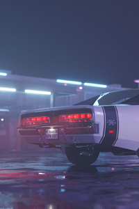 1969 Dodge Charger RT Rear (320x568) Resolution Wallpaper