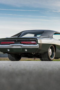 1969 Ringbrothers Dodge Charger Defector Rear (320x568) Resolution Wallpaper