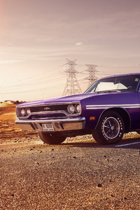 1970 PLYMOUTH GTX Side View (2160x3840) Resolution Wallpaper