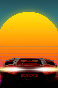 1980s Sunset Outrun 4k