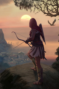2018 Assassins Creed Odyssey Game 4k (240x320) Resolution Wallpaper