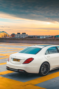 2018 Mercedes AMG S63 Back View (360x640) Resolution Wallpaper